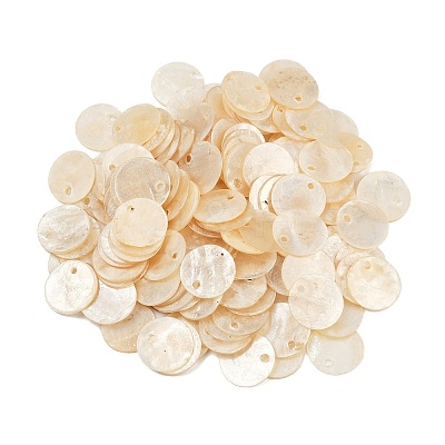 Natural Capiz Shell Disc Charms SHEL-HY0001-20A-1