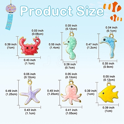 10Pcs 304 Stainless Steel Enamel Charms STAS-YW0003-43A-1