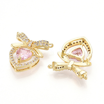 Brass Micro Pave Cubic Zirconia Pendants KK-T070-61B-1