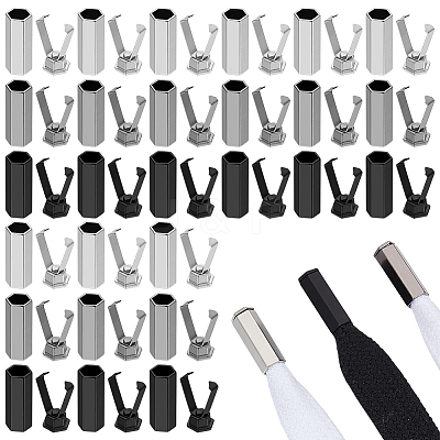 30Pcs 3 Colors Alloy Aglets for Shoelaces FIND-DR0002-16-1