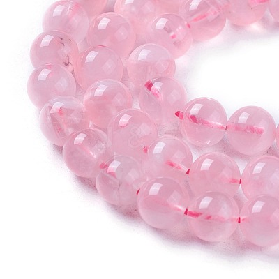 Pink Color Natural Madagascar Rose Quartz Beads Strands X-G-F641-01-B-1