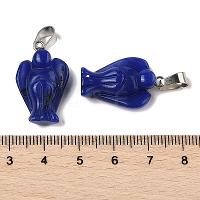 Dyed Natural White Jade Pendants G-B127-10P-04-1