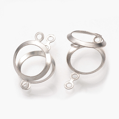 Tarnish Resistant 304 Stainless Steel Open Back Bezel STAS-Q223-12A-1