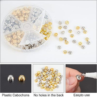 2 Colors CCB Plastic Cabochons PACR-FH0001-03-1