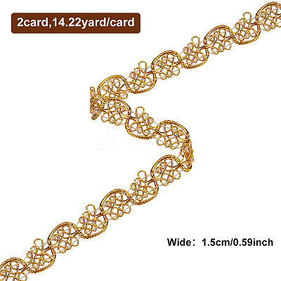 13M Filigree Polyester Lace Trim OCOR-WH0082-71A-1