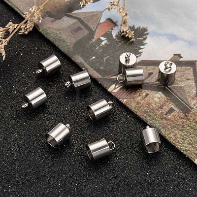Tarnish Resistant Smooth Surface 201 Stainless Steel Cord Ends STAS-R063-93-1