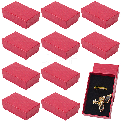 15Pcs Rhombus Textured Cardboard Jewelry Boxes CBOX-DJ0001-03C-1