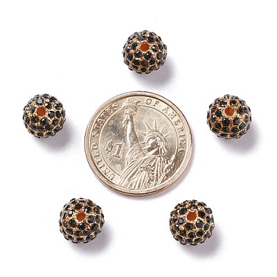 Alloy Rhinestone Beads RB-A034-10mm-A02G-1