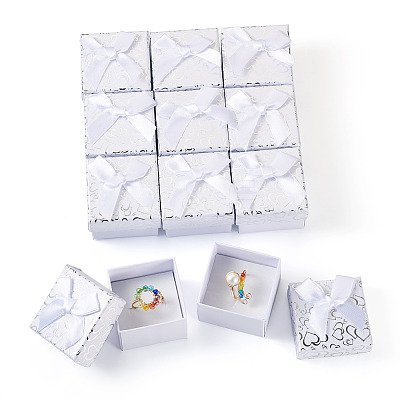 Bowknot Cardboard Paper Ring Gift Storage Boxes CON-TAC0001-16D-1