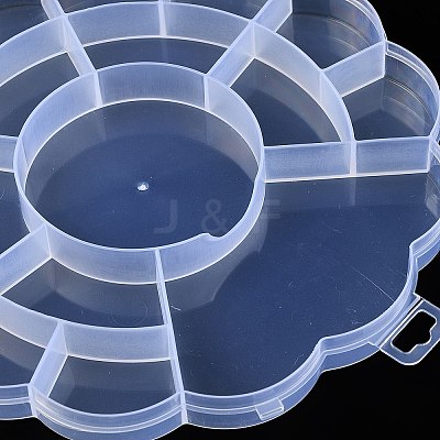 17 Grids Flower Plastic Bead Containers AJEW-YWC0001-06-1