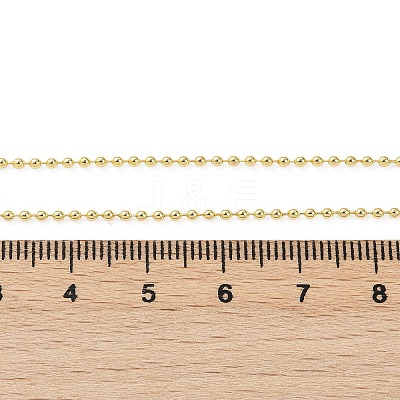 Brass Ball Chains Necklace for Women NJEW-P265-13G-1