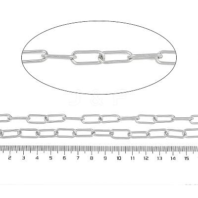 Tarnish Resistant 304 Stainless Steel Paperclip Chains CHS-F012-05P-1