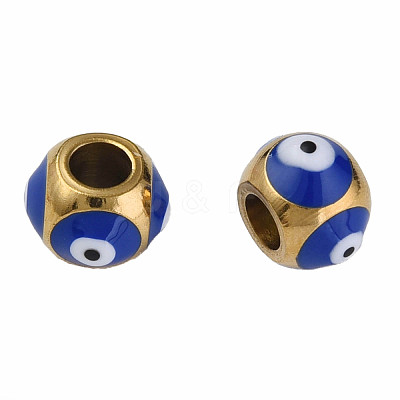 201 Stainless Steel Enamel Beads STAS-N087-59-03G-1