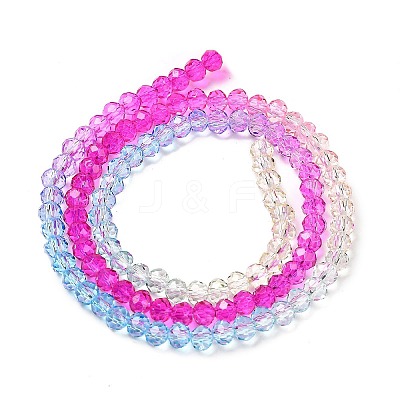 Transparent Painted Glass Beads Strands DGLA-A034-T4mm-A14-1