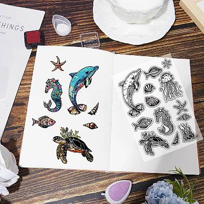 PVC Plastic Clear Stamps DIY-WH20051-006-1