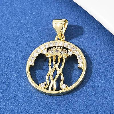 Brass Micro Pave Cubic Zirconia Pendant & Stud Earrings Sets for Women SJEW-F227-01H-G-1