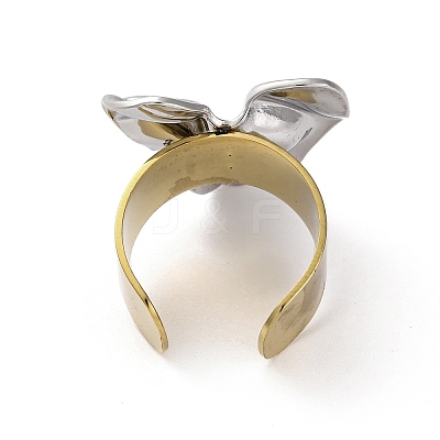 304 Stainless Steel Open Cuff Rings RJEW-K258-08GP-07-1