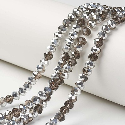 Electroplate Glass Beads Strands GR6MMY-01S-1