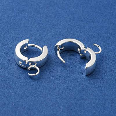201 Stainless Steel Huggie Hoop Earrings Findings STAS-A167-01R-S-1