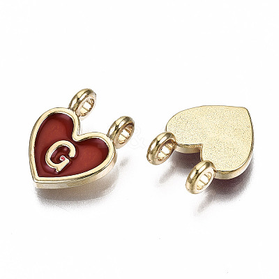 Alloy Enamel Charms ENAM-T012-02G-RS-1