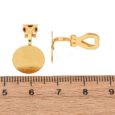 Brass Screw Clip Earring Converter KK-S533-01G-1