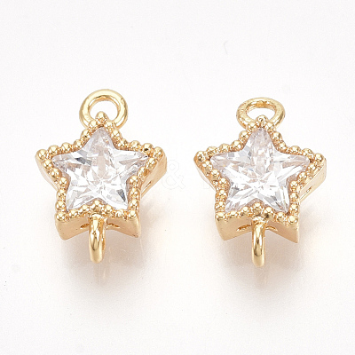 Brass Cubic Zirconia Links KK-S350-311-1
