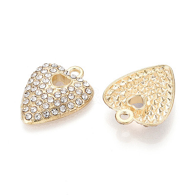 Alloy Rhinestone Pendants FIND-N008-12KCG-01-1