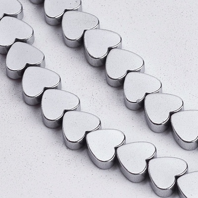 Non-magnetic Synthetic Hematite Beads Strands G-Q883-6x6mm-6-1