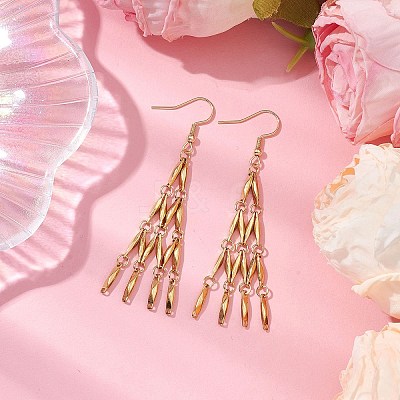 304 Stainless Steel Link Bar Dangle Earrings EJEW-JE05965-01-1