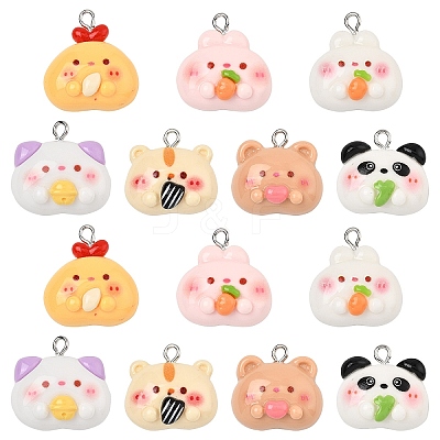 20Pcs Opaque Resin Pendants RESI-YW0005-60-1