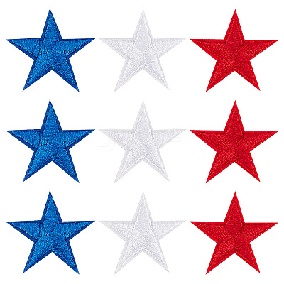 90Pcs 3 Colors Computerized Embroidery Cloth Iron on/Sew on Patches DIY-GF0006-50-1