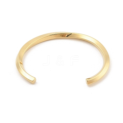 Ion Plating(IP) 304 Stainless Steel Cuff Bangles for Women BJEW-K252-05G-1