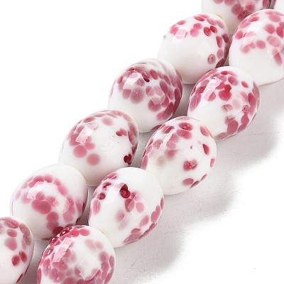 Handmade Lampwork Beads Strands LAMP-Q036-08F-1