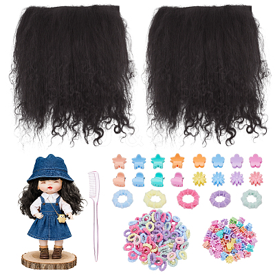 2Pcs Wool Doll Wig Hair DIY-NB0016-02B-1
