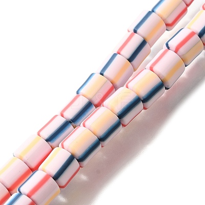 Polymer Clay Beads Strands CLAY-H006-01B-1