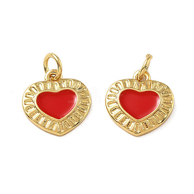 Brass Enamel Charms KK-R229-06G-04-1