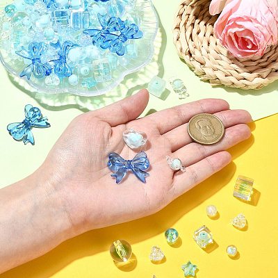 200Pcs 14 Styles Acrylic Beads Mixed Shape OACR-CJ0001-82-1
