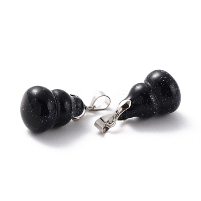 Synthetic Blue Goldstone Pendants G-G846-01J-1