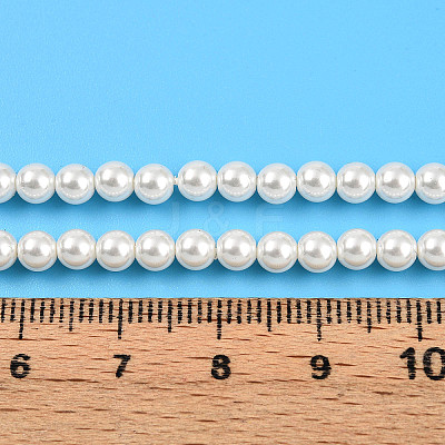 Baking Paint Pearlized Glass Pearl Bead Strands X-HY-N002-4mm-A11-1