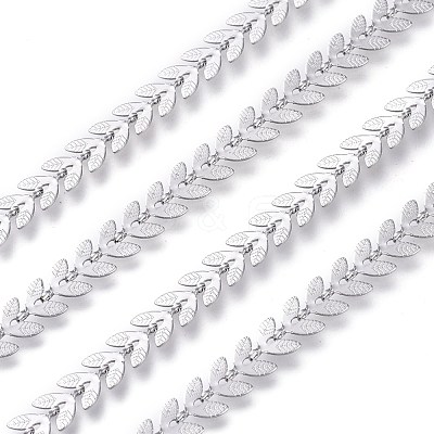 Non-Tarnish 3.28 Feet 304 Stainless Steel Cobs Chain X-CHS-P011-07P-1