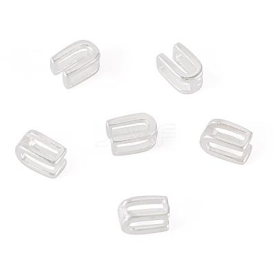 6Pcs 925 Sterling Silver Hollow Initial Beads STER-TA0001-53U-1