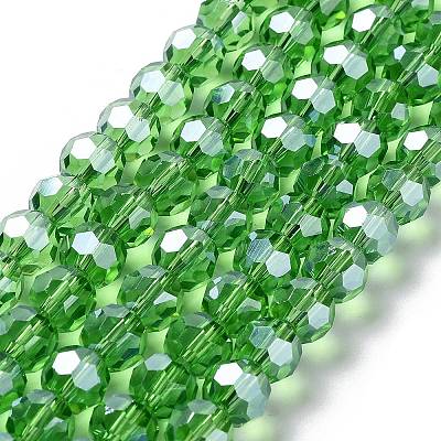 Electroplate Glass Bead Strands X-EGLA-R015-8mm-14-1