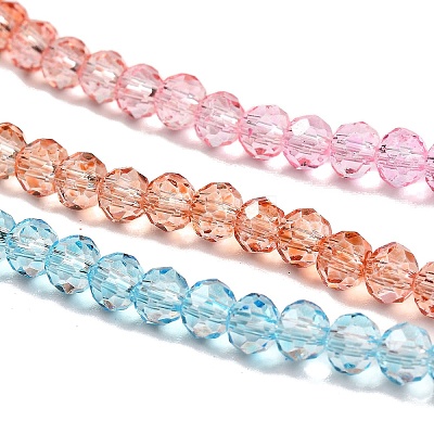 Transparent Painted Glass Beads Strands X1-DGLA-A034-T4mm-A19-1