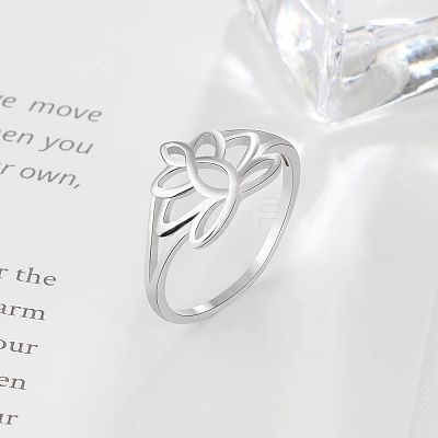 Flower 925 Sterling Silver Finger Rings FS-WG1E6A3-03-1