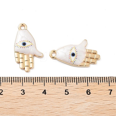 Rack Plating Alloy Enamel Pendants FIND-C050-07A-G-1