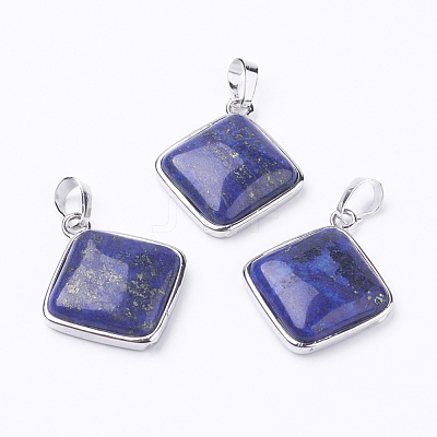 Natural Dyed Lapis Lazuli Pendants G-E420-05P-1