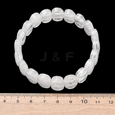 Natural Quartz Crystal Faceted Beaded Stretch Bracelets for Women BJEW-K251-07T-1