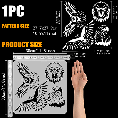 PET Hollow Out Drawing Painting Stencils DIY-WH0391-0937-1