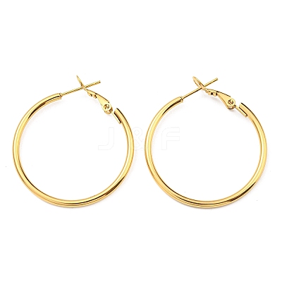 Ion Plating(IP) 316 Surgical Stainless Steel Hoop Earrings for Women EJEW-C053-08B-G-1