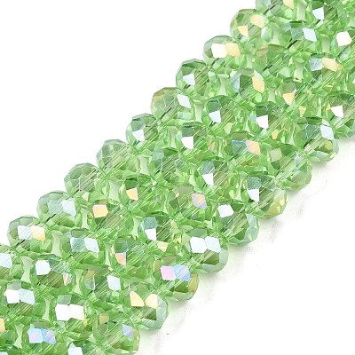Electroplate Glass Beads Strands EGLA-A044-T8mm-B09-1